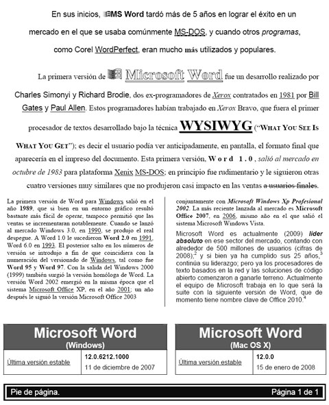 El examen de MS-Word - opcionWEB